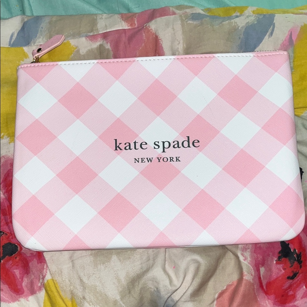 Pink Gingham Pouch